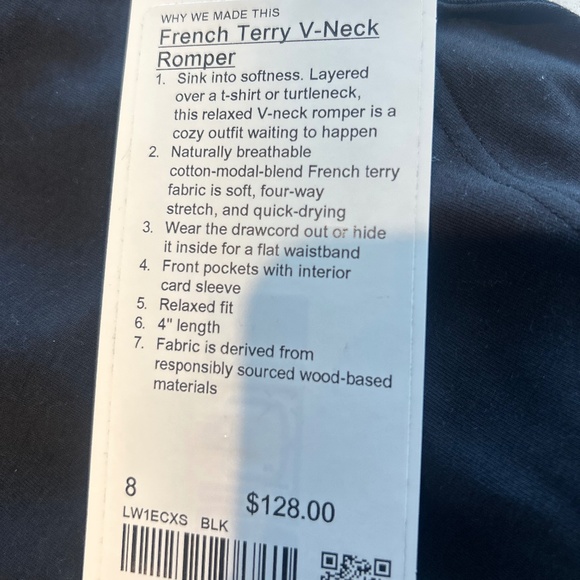 Lululemon French Terry V-Neck Romper - Picture 2 of 7